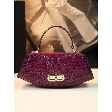 小包包金元寶單肩斜挎包2025新款中年媽媽包真皮女包鱷魚紋手提包