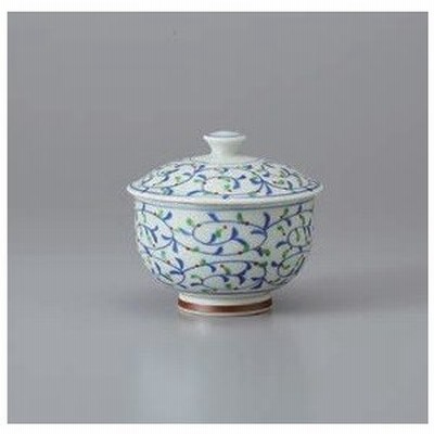 煎茶碗 有田焼 都唐草蓋付汲出 千茶碗 湯呑み茶碗 美濃焼 日本製