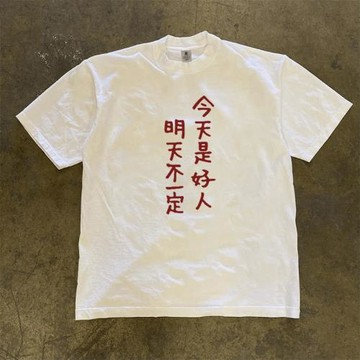 海外訂單尾貨~撤回外貿美式痞帥重磅純棉短袖t恤男女同款寬松上衣