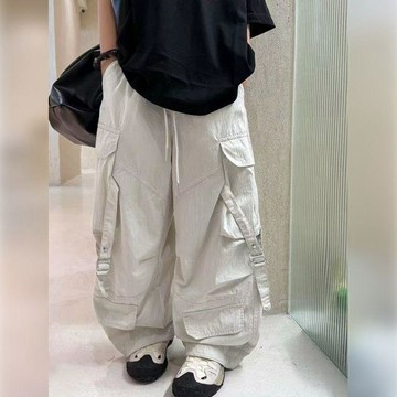 秋季新品 男童褲子 長褲 休閒褲 闊腿褲 直筒褲 彎刀褲 男童春秋款純棉中大童早秋工裝褲男孩時尚街舞嘻哈褲子潮