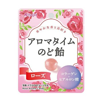 【江戶物語】 KASUGAI 春日井 玫瑰風味糖 19g 隨身包 硬糖 玫瑰香氛潤喉糖 草本 喉糖  日本原裝進口