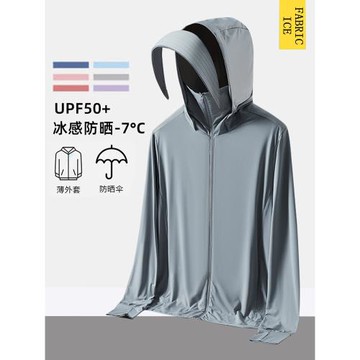 日本MUJIΕ冰絲防曬衣男2025新款防紫外線透氣男士薄款外套女釣魚