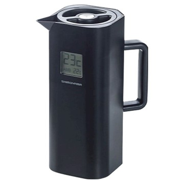 SHIMOYAMA 智慧顯溫雙層真空保冷保溫壺  黑色  1L  1個