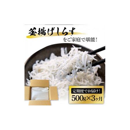 ふるさと納税 《3ヶ月定期便》高知県産釜揚げしらす500g 定期便 定期コース 3回 簡易梱包 シラス 小分け 国産 釜揚げ しらす丼 海鮮丼 お茶漬け .. 高知県芸西村