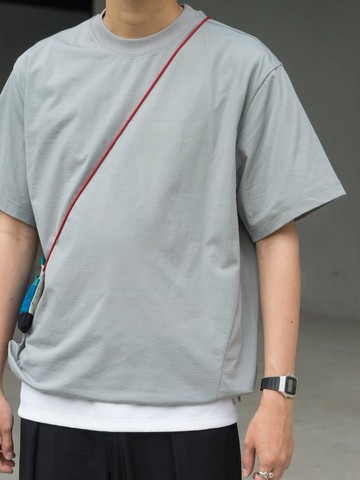 T-SHIRT 夏季超輕薄透氣速乾戶外短袖 可收緊下擺寬松休閒 Cityboy
