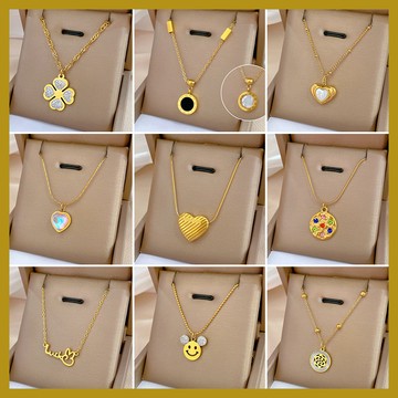 【通體鈦鋼】流行元素個性極簡風真金項鏈 ins網紅鎖骨鏈