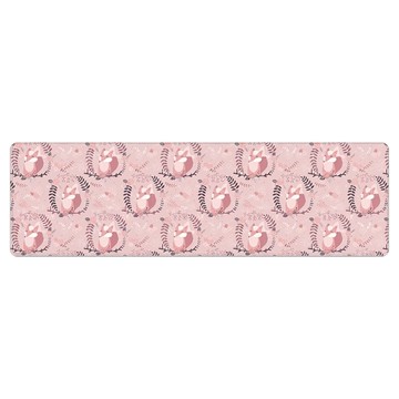 半島良品 輕回彈減壓長款皮革地墊 007  花圈狐狸  150 x 45cm