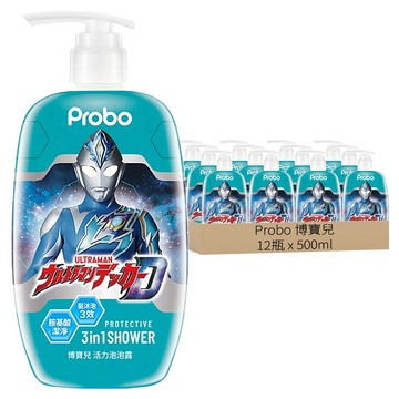 Probo 博寶兒 ULTRAMAN 活力泡泡露  500ml  12瓶