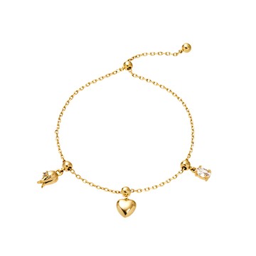 [鍍18K金] 心動符號手鍊 / Heartbeat Symbol Bracelet