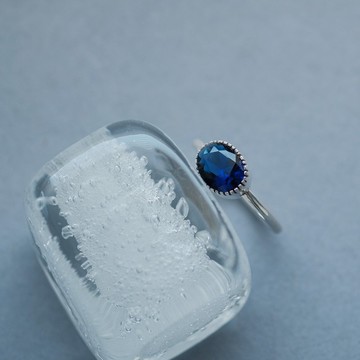 藍寶石 造型戒指 925銀