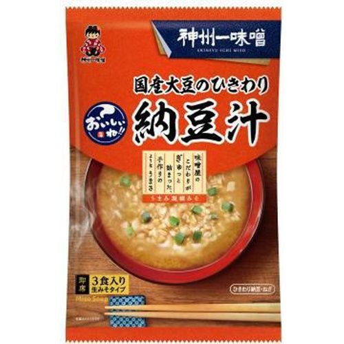 神州一 おいしいね！！ 国産ひきわり納豆汁 3食×12入