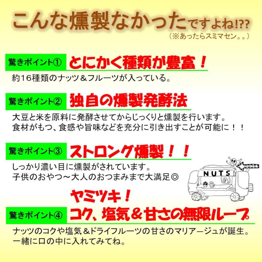 燻製が悪いんだ 燻製発酵ナッツ＆フルーツＭＩＸ 500g 麹菌 発酵 燻製 ミックスナッツ 燻製ナッツ スモークナッツ ドライフルーツ 小魚 おつまみ 日本製