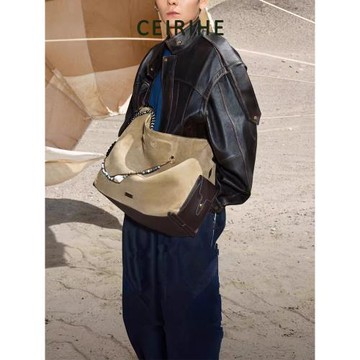 CEIRIHE 蔣奇明同款循跡旅行hobo包大容量斜挎電腦包通勤托特包女