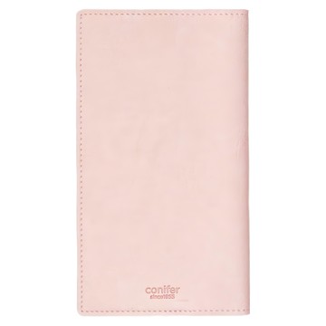conifer 綠的事務 2025年手鞣皮紋橫式週誌 48K  柔莓粉  1本