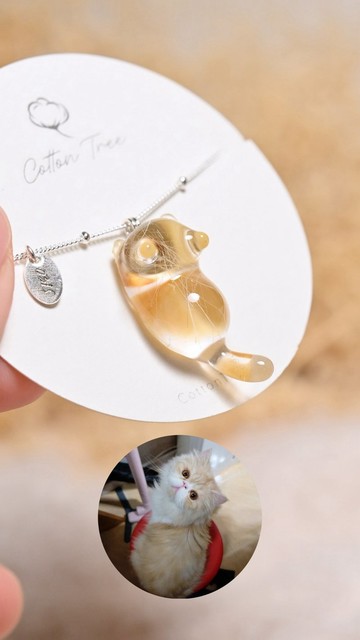 【客製化寵物記念品】貓咪毛髮紀念禮物 925 純銀項鍊、手鍊飾品