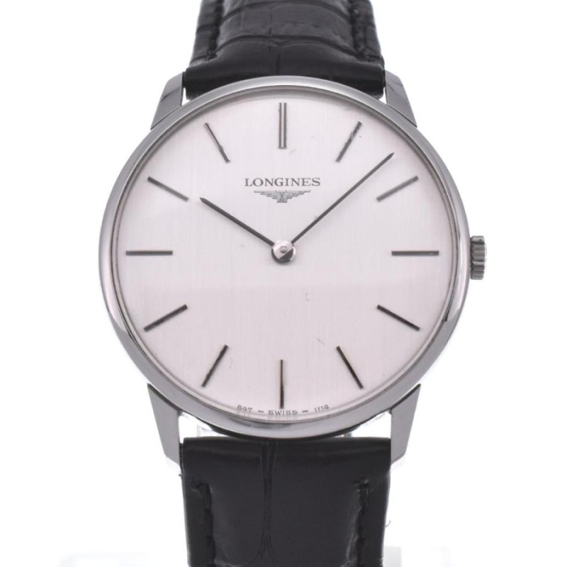 ☆良品【LONGINES】ロンジン ヴィンテージ SS/レザー 手巻き