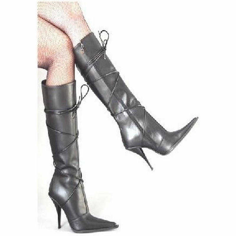 22 0 27 0紐飾りロングブーツxue 10ポインテッド トゥ黒白赤シルバーゴールド五色 通販 Lineポイント最大0 5 Get Lineショッピング