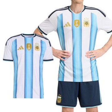 Adidas Afa H Jsy Au 男款 白藍色 阿根廷 足球 球衣 修身 吸濕 排汗 運動 短袖 JM5897