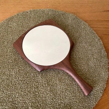 手持鏡 Φ150mm <胡桃木>