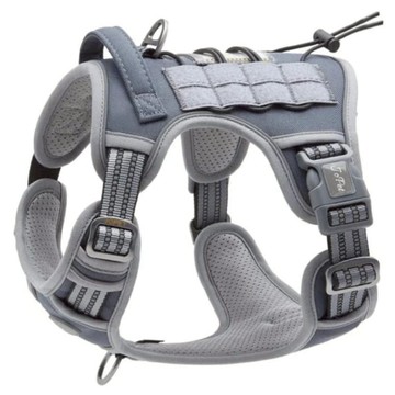 JoPet 寵物胸背帶 防暴衝/軍風/透氣  經典灰  M  1個