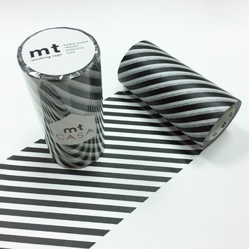 mt CASA tape 100mm和紙膠帶 / 斜紋 - 黑 (MTCA1107)