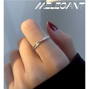 M.e.【24H出貨】簡約設計素圈戒指 素圈食指戒 開口可調節戒指