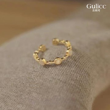 Gulicc 戒指  圓型猫眼石戒指