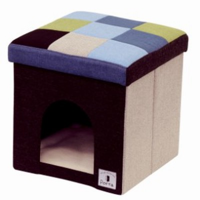 ペティオ (Petio)  ポルタ（Porta) ドッグハウス&スツール ブルーモザイク レギュラー
