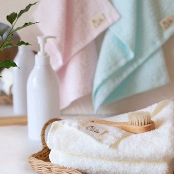 吸水氣墊毛巾浴巾三入組-棉花糖款(三色) 香草