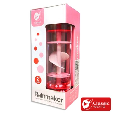 (福利品出清)【德國 classic world 客來喜經典木玩】雨聲桶-小豬粉《40531》