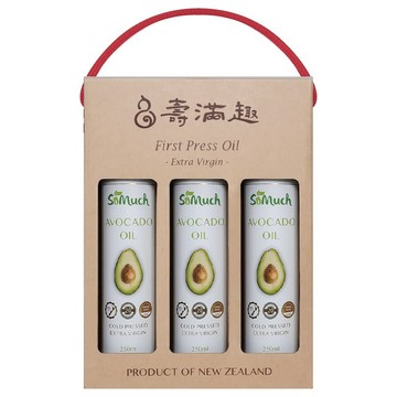 【壽滿趣-Somuch】頂級冷壓初榨酪梨油三入禮盒(250mlx3)