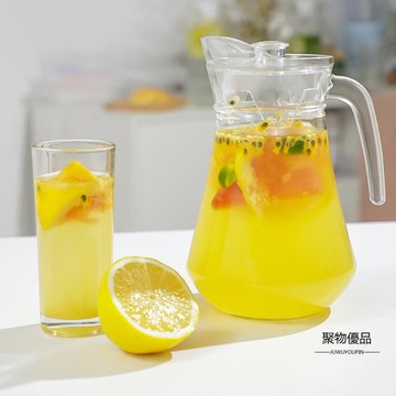 冷水壺 玻璃水壺大容量泡茶壺家用耐高溫涼白開水杯鴨嘴扎壺涼水壺