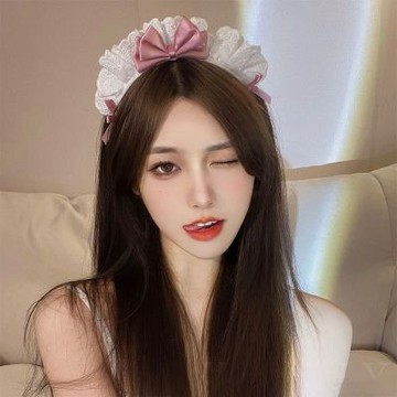 【台灣有貨】實拍 純慾風在逃公主少女髮夾頭飾少女狐狸cos拍照可愛女僕蕾絲髮箍女