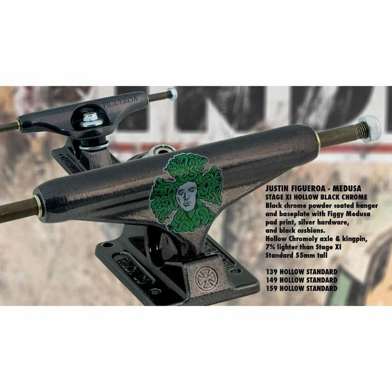 INDEPENDENT TRUCK 129 Hollow Figgy Medusa Black Chrome Stage