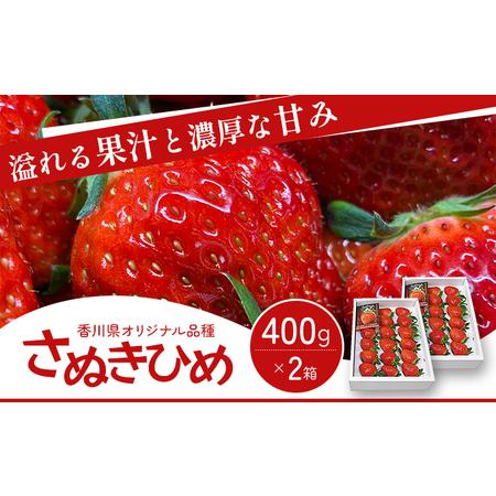 ふるさと納税 香川県オリジナル品種！  いちご 400g化粧箱×2箱 香川県東かがわ市