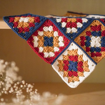 【影片教學】冬日和煦 毛線編織墊/拼接毯 DIY材料包