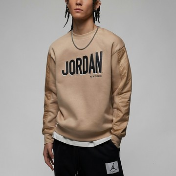 S.G NIKE Jordan Flight MVP Sweatshirts DV7589-277 卡其 長袖 大學T