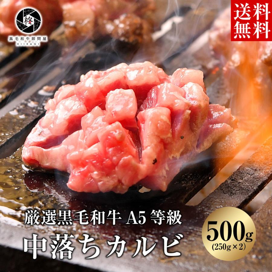 牛焼黒毛和牛 中落ちカルビ 500g (250g×2) A5等級 贅沢  冷凍食品