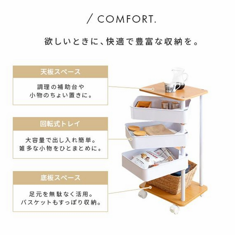 キャスター付きワゴン smoo gone 回転式 楽天市場】ワゴン キャスター