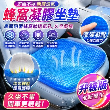 ✨台灣出貨✨硅膠冰涼墊 車用涼感坐墊 汽車坐墊 蜂巢式減壓 冰涼坐垫 減壓坐墊  冰涼坐垫 凝膠坐墊  散熱透氣