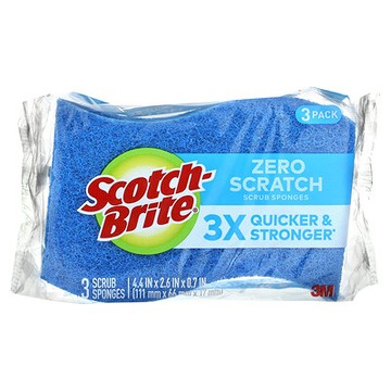 Scotch-Brite, 零刮擦擦洗海綿，3 塊海綿
