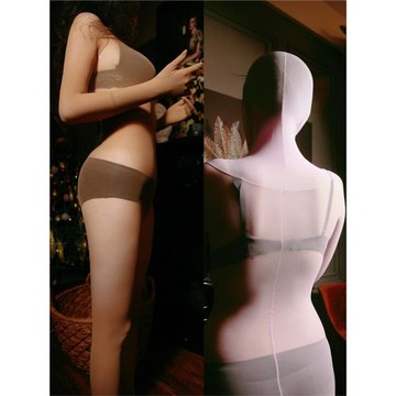 超薄全透明柔軟細膩觸感面膜牛奶絲全包連體絲襪連身襪性感連體衣