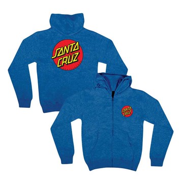 Santa Cruz 大童 44251123-RYH Classic Dot Zip Hoodie YOUTH 中磅 連帽外套 (藍色)