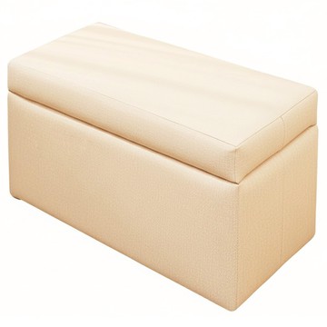 BuyJM MIT耐磨貓抓皮掀蓋收納椅凳 寬64公分  米黃色  1個