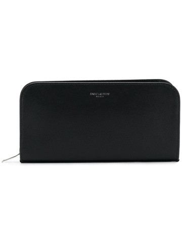 Saint Laurent - logo zipped wallet - men - Leather - One Size - Black