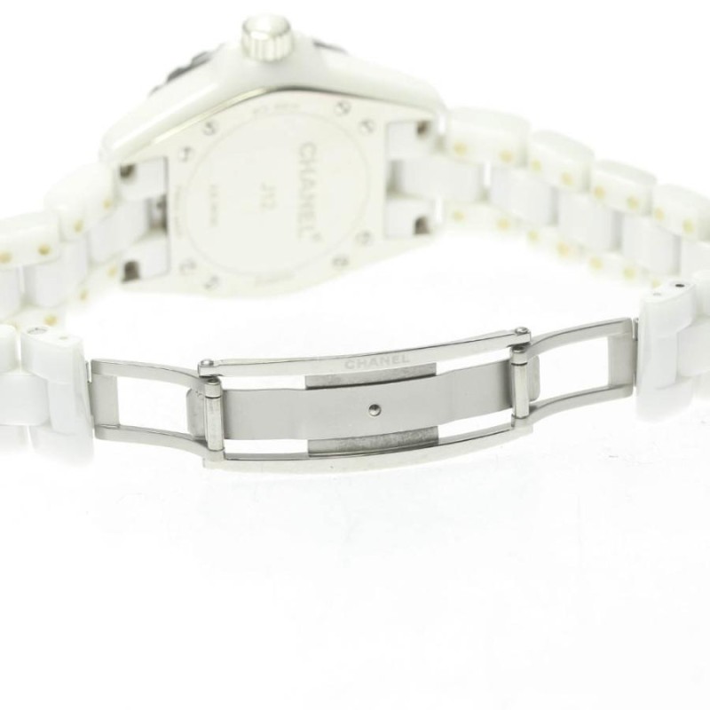 ☆美品【CHANEL】シャネル J12 白セラミック 33mm H0968 クォーツ ...