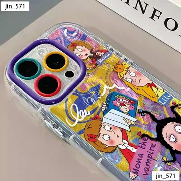 塗鴉小魔女 蒙娜ins風 手機殼iPhone16 適用iPhone15/14/13/12/11 Plus蘋果 防摔殼