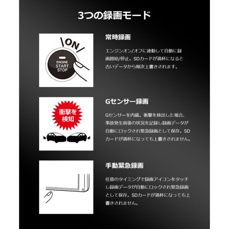 ドライブレコーダー ミラー型 前後 2カメラ SONY STARVIS デジタルインナーミラー 駐車監視 後付け 純正交換 2K 1440P 高画質  分離 HDR ズーム 10インチ PRD80C | LINEブランドカタログ