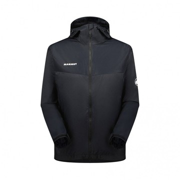 MAMMUT 男 Glider 2.0 WB Hooded Jacket AF 輕量防潑水連帽外套.夾克/防潑水.YKK雙向拉鍊/1012-00630-0001 黑