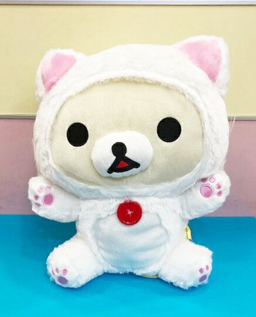 【震撼精品百貨】Rilakkuma San-X 拉拉熊懶懶熊 拉拉熊絨毛娃娃-仿貓造型-牛奶妹#00683 震撼日式精品百貨